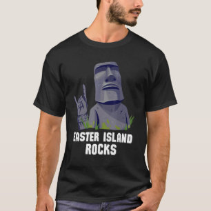 Osterinsel Felsen Moai Statue Rapa Nui Rock Musi T-Shirt