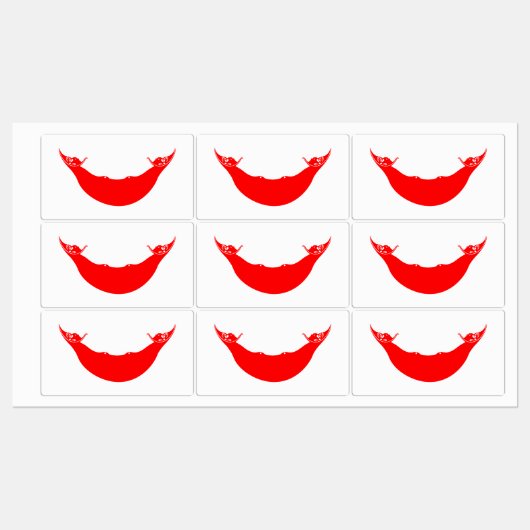 Osterinsel-Flagge Etiketten (Blatt)