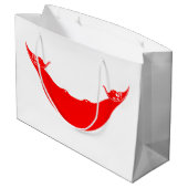 Osterinsel-Flagge Große Geschenktüte (Rückseite Schrägansicht)