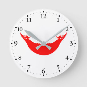 Osterinsel-Flagge Runde Wanduhr