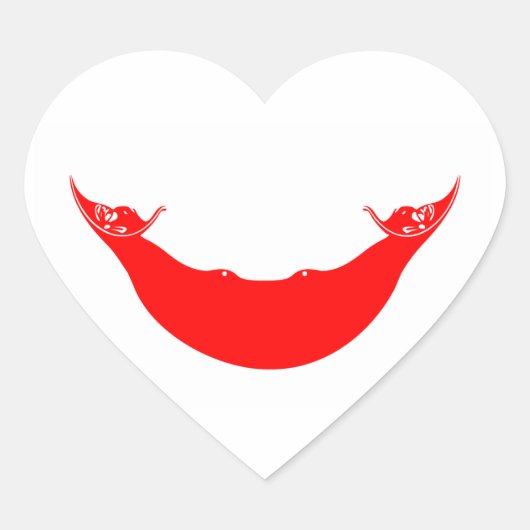 Osterinsel Herz-Aufkleber (Vorderseite)