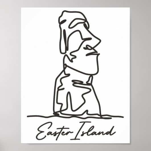 Osterinsel Isla De Pascua Polynesien Chile Statu Poster (Vorne)