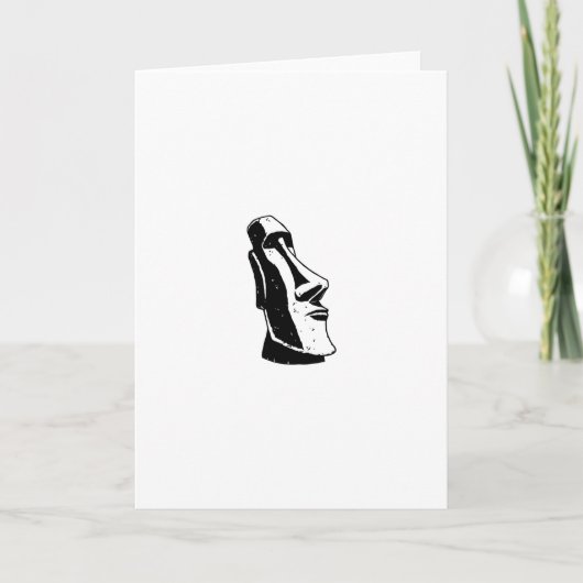 Osterinsel-Kopf Feiertagskarte (Vorderseite)