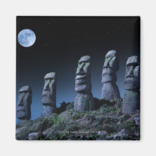 Osterinsel-Köpfe Magnet