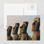 Osterinsel-Kopfstatuen Postkarte (Vorne/Hinten)