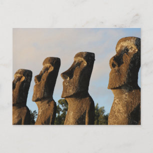 Osterinsel-Kopfstatuen Postkarte