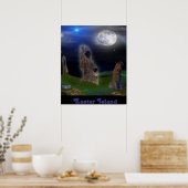 Osterinsel Kunstposter Poster (Küche)