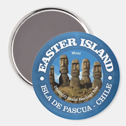 Osterinsel Magnet (Vorderseite/Rückseite)