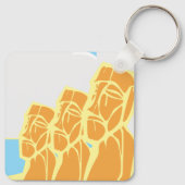 Osterinsel Moai Heads Historischer Schlüsselanhäng Schlüsselanhänger (Rückseite)