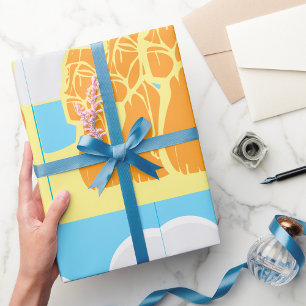 Osterinsel Moai Heads Historisches Wrapping Paper Geschenkpapier