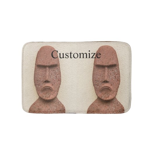 Osterinsel Moai Kopf Thunder_Cove Badematte (Vorderseite)