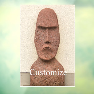 Osterinsel Moai Kopf Thunder_Cove Fensteraufkleber