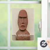 Osterinsel Moai Kopf Thunder_Cove Fensteraufkleber (Zuhause)