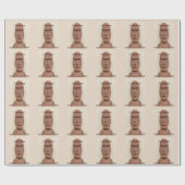 Osterinsel Moai Kopf Thunder_Cove Geschenkpapier (Flach)