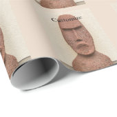 Osterinsel Moai Kopf Thunder_Cove Geschenkpapier (Rolleneckpunkt)