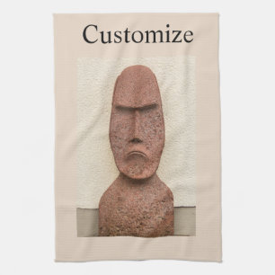 Osterinsel Moai Kopf Thunder_Cove Geschirrtuch