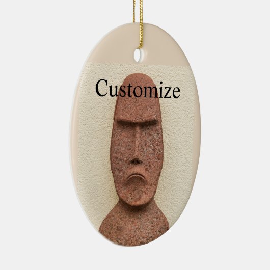 Osterinsel Moai Kopf Thunder_Cove Keramik Ornament (Rechts)