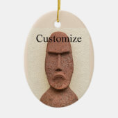 Osterinsel Moai Kopf Thunder_Cove Keramik Ornament (Vorne)