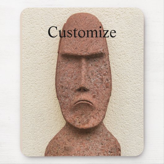 Osterinsel Moai Kopf Thunder_Cove Mousepad (Vorne)