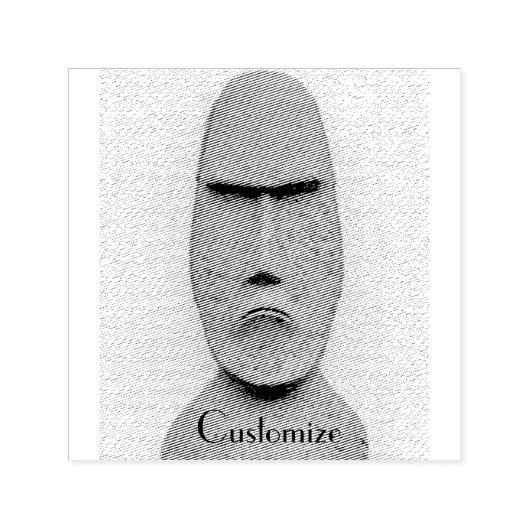 Osterinsel Moai Kopf Thunder_Cove Permastempel (Design)