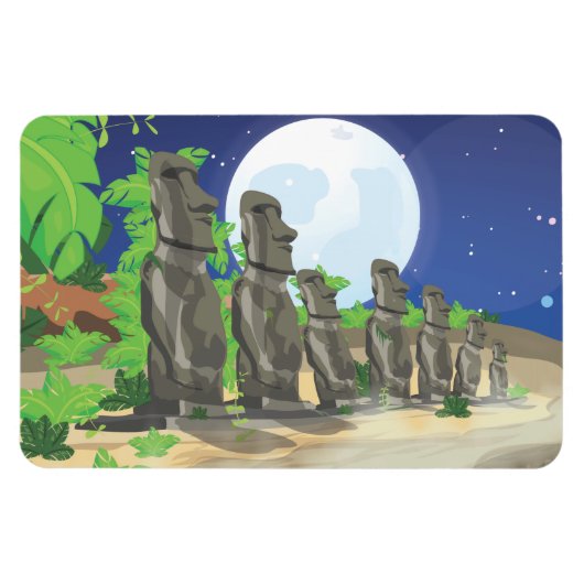 Osterinsel Moai Magnet (Horizontal)