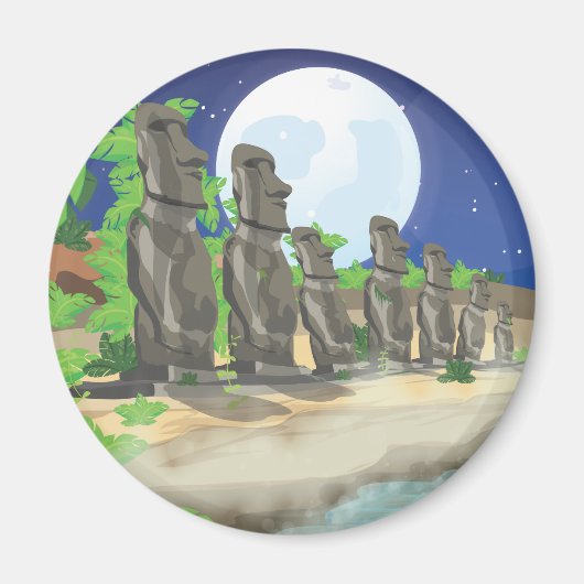 Osterinsel Moai Magnet (Vorne)