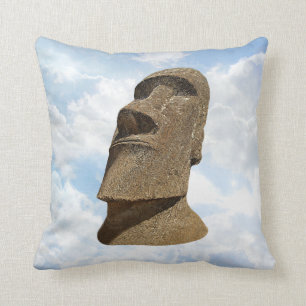Osterinsel Moai - Polyester-Wurfs-Kissen Kissen