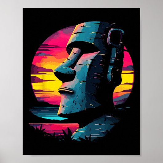 Osterinsel Moai Poster (Vorne)