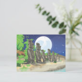 Osterinsel Moai Postkarte (Stehend Vorderseite)