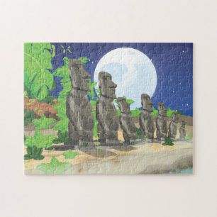 Osterinsel Moai Puzzle