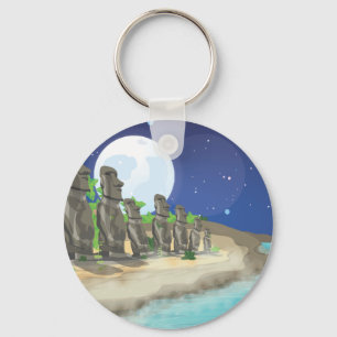 Osterinsel Moai Schlüsselanhänger