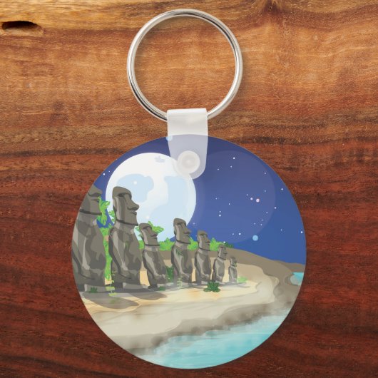 Osterinsel Moai Schlüsselanhänger (Vorderseite)