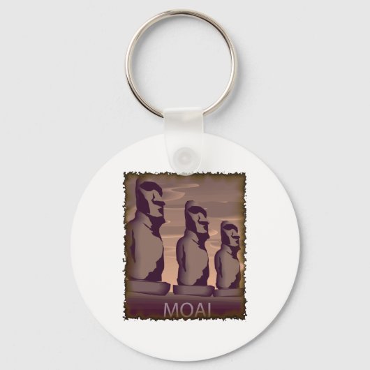 Osterinsel Moai Schlüsselanhänger (Vorderseite)