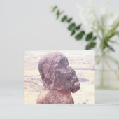 Osterinsel Moai-Skulptur Postkarte (Stehend Vorderseite)