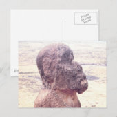 Osterinsel Moai-Skulptur Postkarte (Vorne/Hinten)