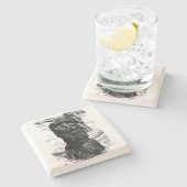 Osterinsel moai steinuntersetzer (Seitenansicht)