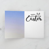 Osterinsel-Osterhase Feiertagskarte (Innenseite)