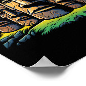 Osterinsel-Ostertag der Moai Heads Niedlich Poster (Ecke)