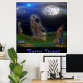 Osterinsel-Poster Poster (Heimbüro)