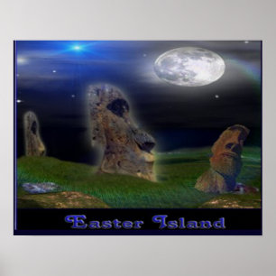 Osterinsel-Poster Poster