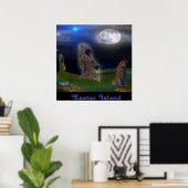 Osterinsel-Poster Poster (Heimbüro)