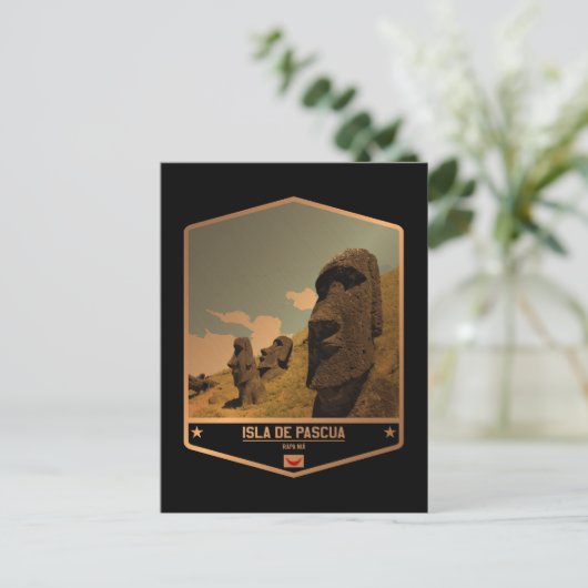 Osterinsel Postkarte (Stehend Vorderseite)