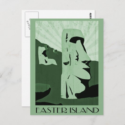 Osterinsel Postkarte (Vorne/Hinten)