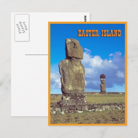 Osterinsel Postkarte (Vorne/Hinten)