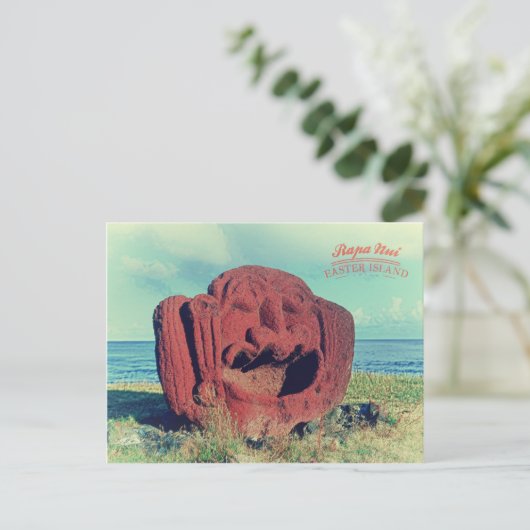 Osterinsel (Rapa Nui) Chile Postkarte (Stehend Vorderseite)