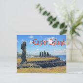 Osterinsel (Rapa Nui) Postkarte (Stehend Vorderseite)