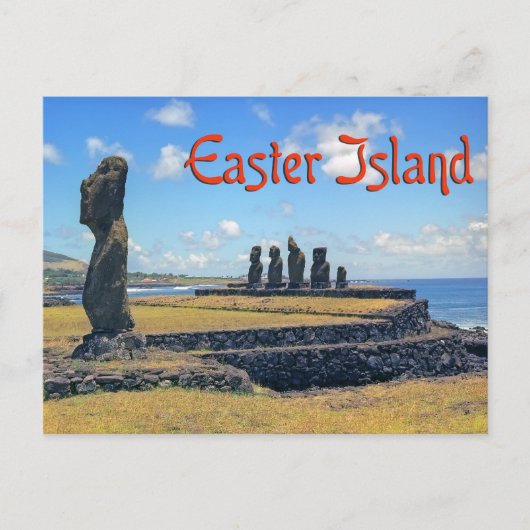 Osterinsel (Rapa Nui) Postkarte (Vorderseite)