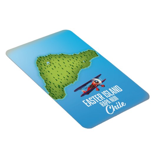 Osterinsel Rapi Nuii Karte Magnet (Rechte Seite)