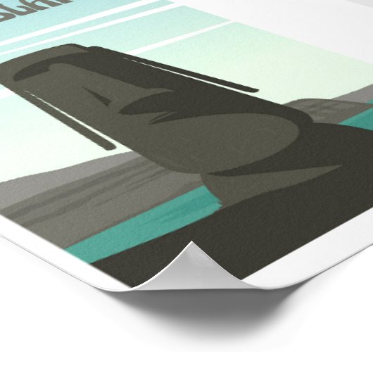 Osterinsel Reisen Souvenir Poster (Ecke)