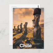 Osterinsel - Retro-Reise Postkarte (Vorne/Hinten)